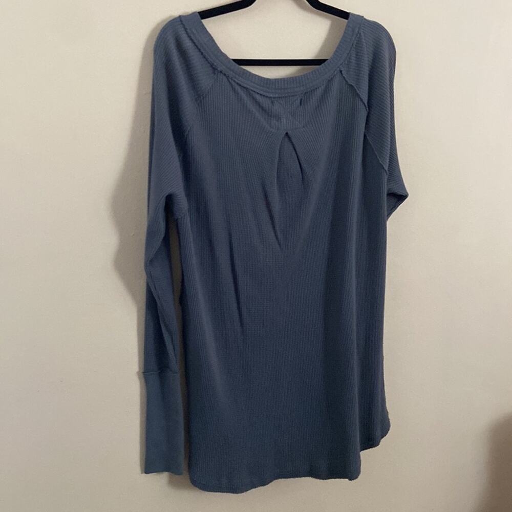 We the Free Free People Thermal Long Sleeve Sweater Top New Small Grey - Picture 6 of 6